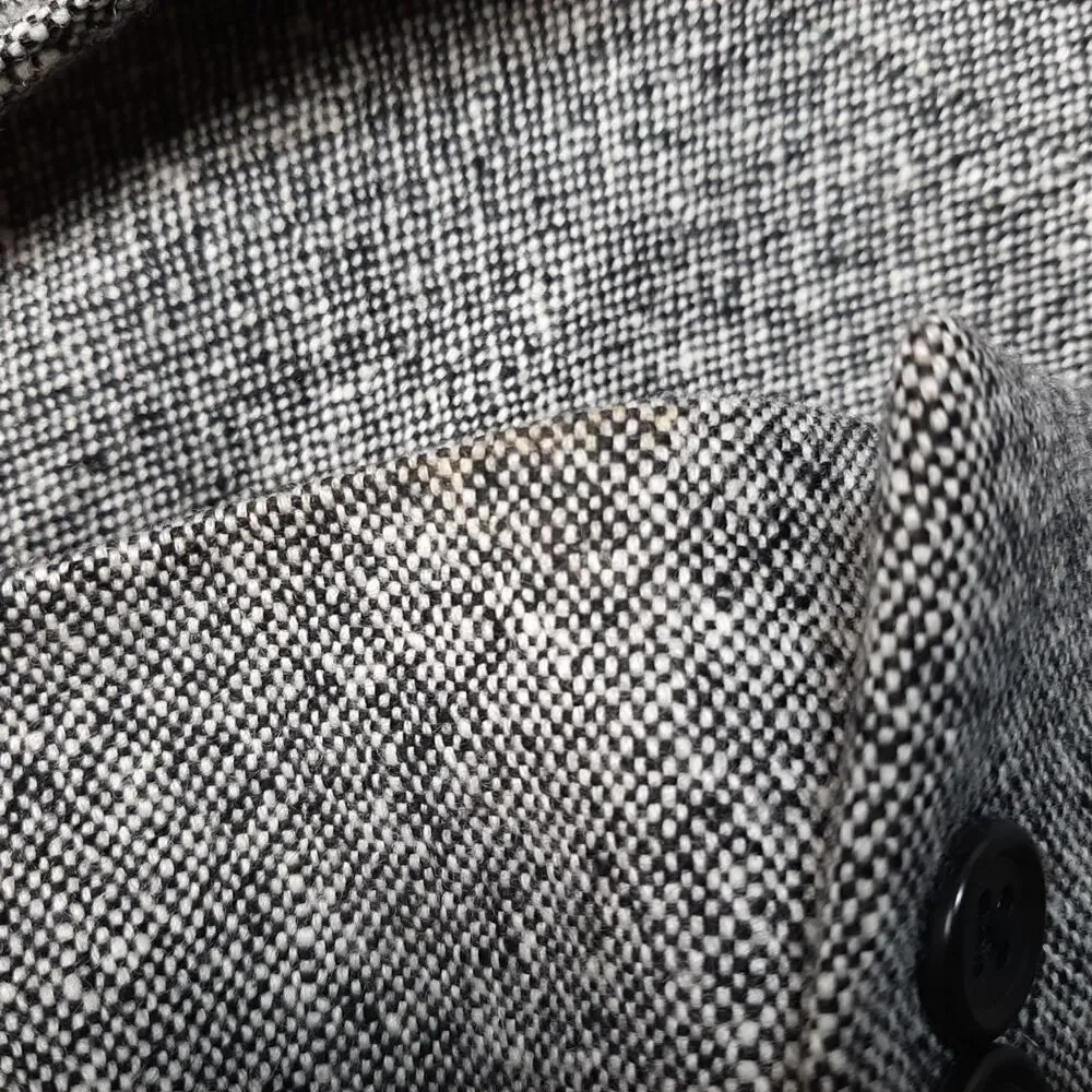 Paul Fredrick Sport Coat Mens 40R Gray Italy Salt and Pepper Blazer Suit Jacket